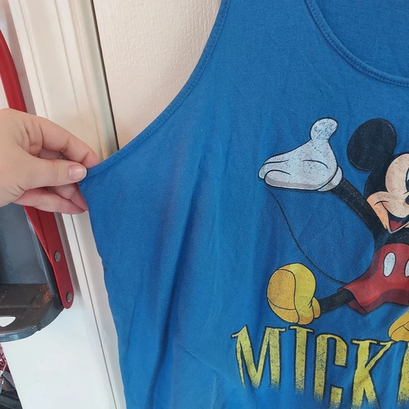 Disney Blue Mickey Mouse Tank Top Size 1XL - Picture 4 of 6